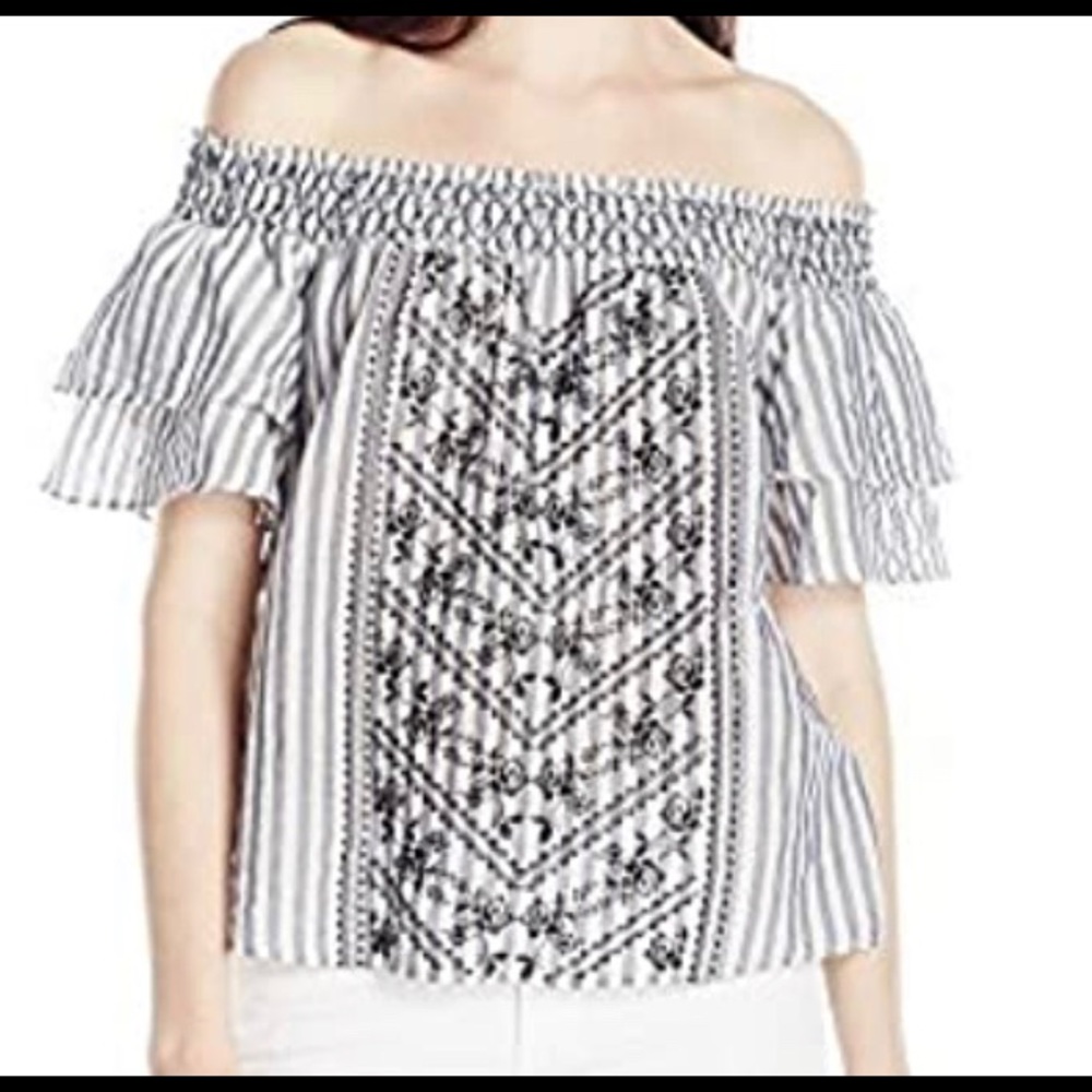 My Michelle Off Shoulder stripe top.